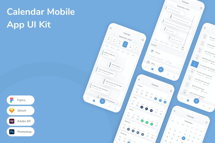 Calendar Mobile App UI Kit