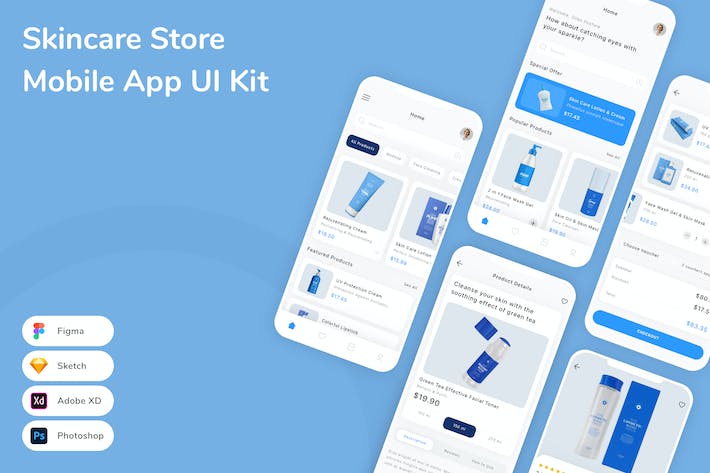 Skincare Store Mobile App UI Kit