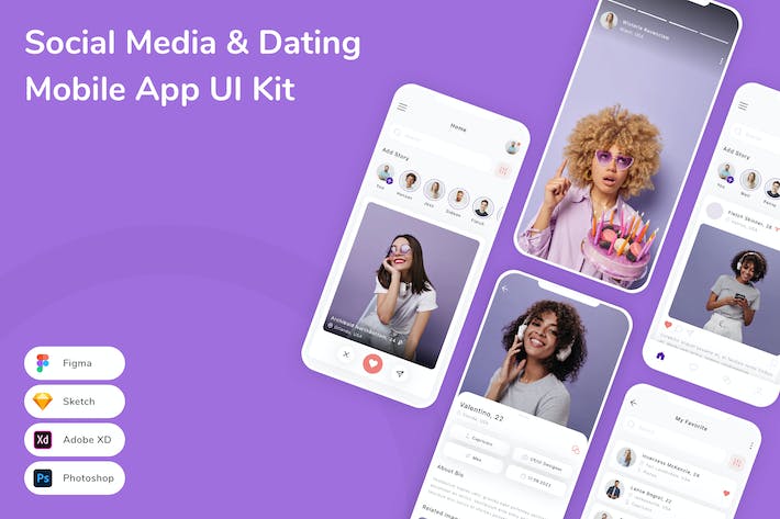 Social Media & Dating Mobile App UI Kit