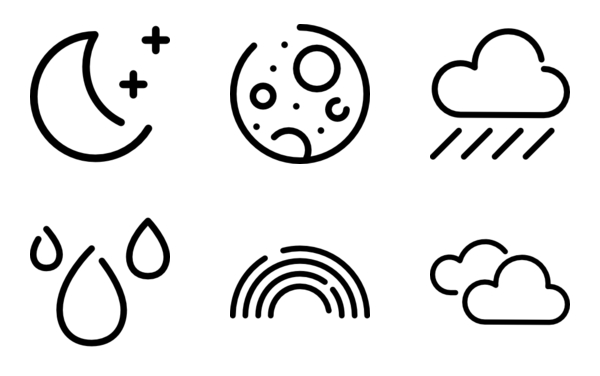 Lineal Weather 30 icons