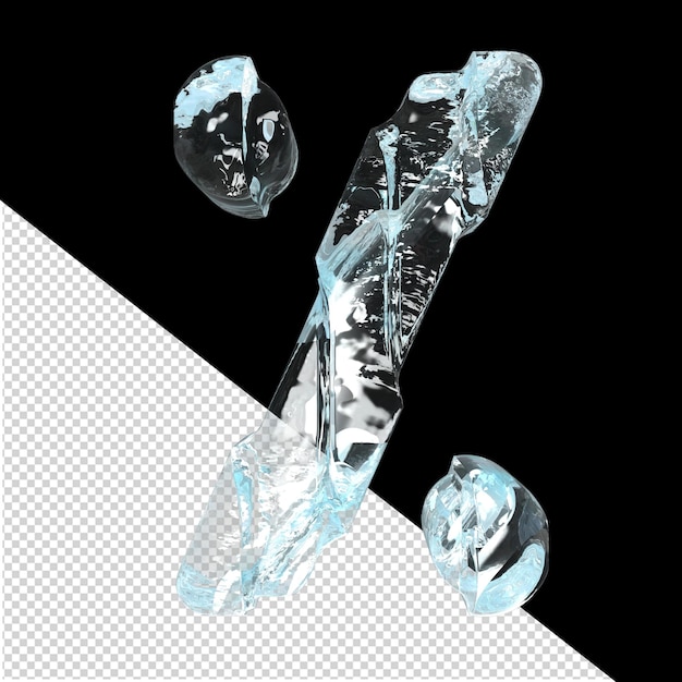 Ice symbol with thick vertical straps