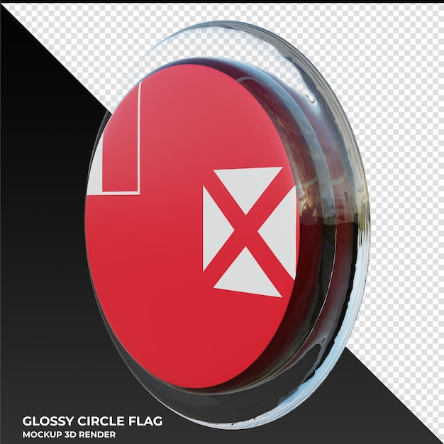 Wallis andfutuna0002 realistic 3d textured glossy circle flag